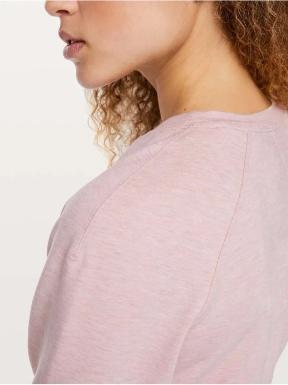 Lululemon Tuck & Gather Pullover Heathered Mod Faint Coral
